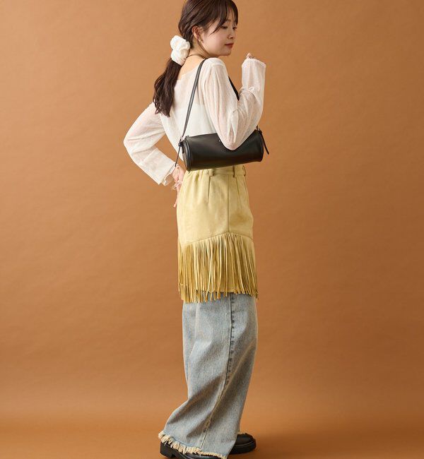  「フェイクスウェードフリンジスカート」|スカート|