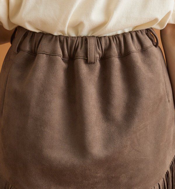  「フェイクスウェードフリンジスカート」|スカート|