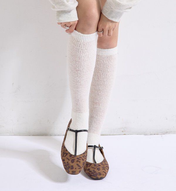  「プレート付きニットハイソックス」|ソックス|