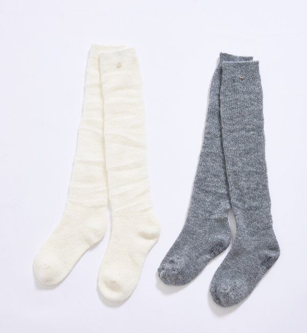  「プレート付きニットハイソックス」|ソックス|