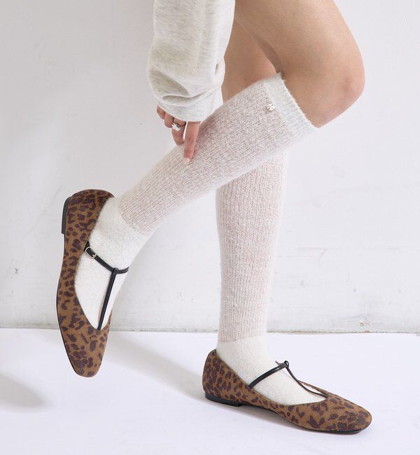  「プレート付きニットハイソックス」|ソックス|