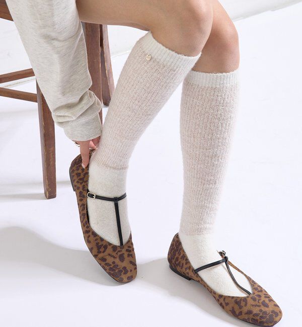  「プレート付きニットハイソックス」|ソックス|