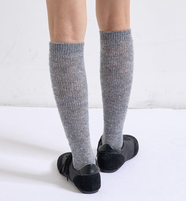  「プレート付きニットハイソックス」|ソックス|