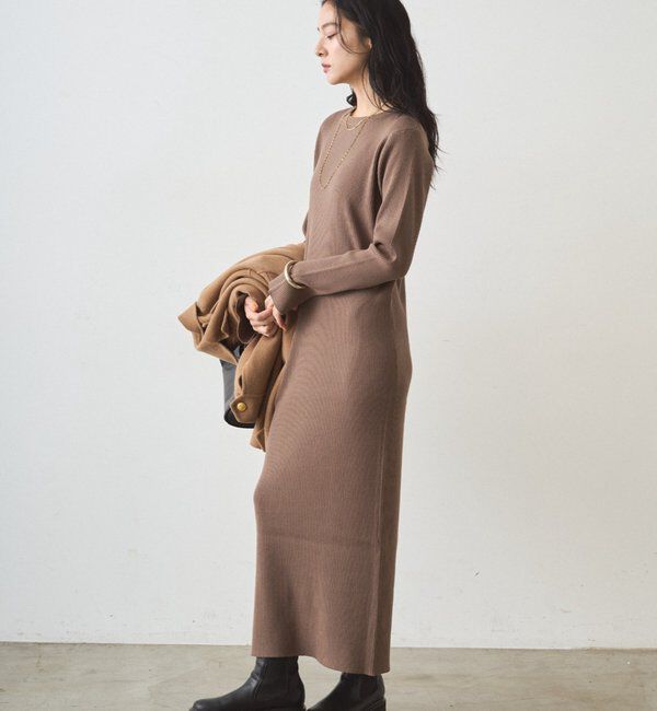  「リブニットワンピース」|ワンピース|