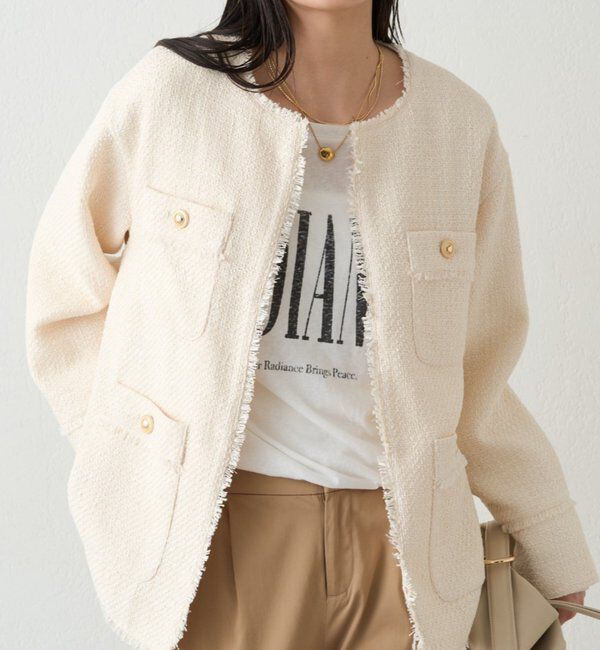  「ファンシーツイードジャケット」|ベスト・ジレ|