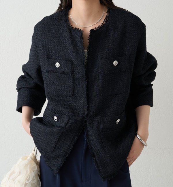  「ファンシーツイードジャケット」|ベスト・ジレ|