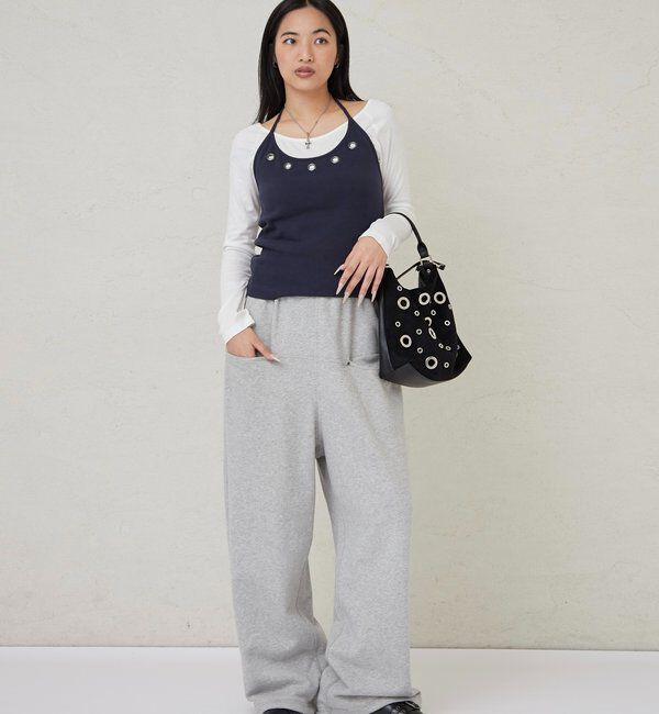  「アイレットホルターレイヤードトップス」|Tシャツ・カットソー|