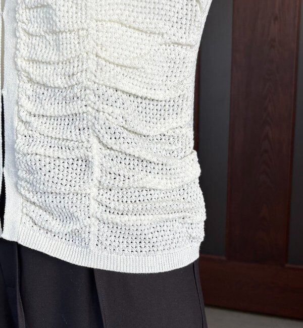  「レースシャーリングホックカーディガン」|カーディガン|