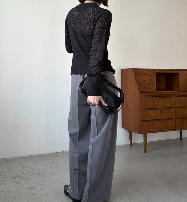  「レースシャーリングホックカーディガン」|カーディガン|