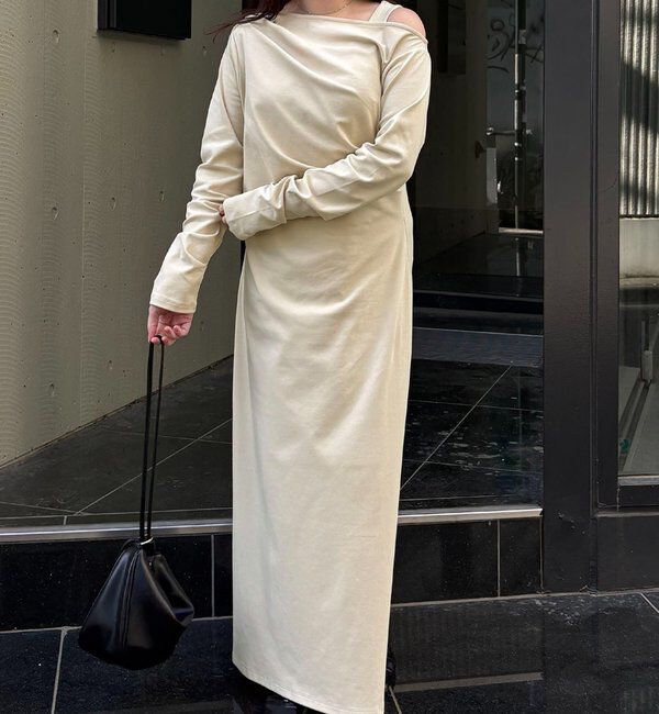  「【低身長サイズあり】タンクSETドレープワンピース」|ワンピース|