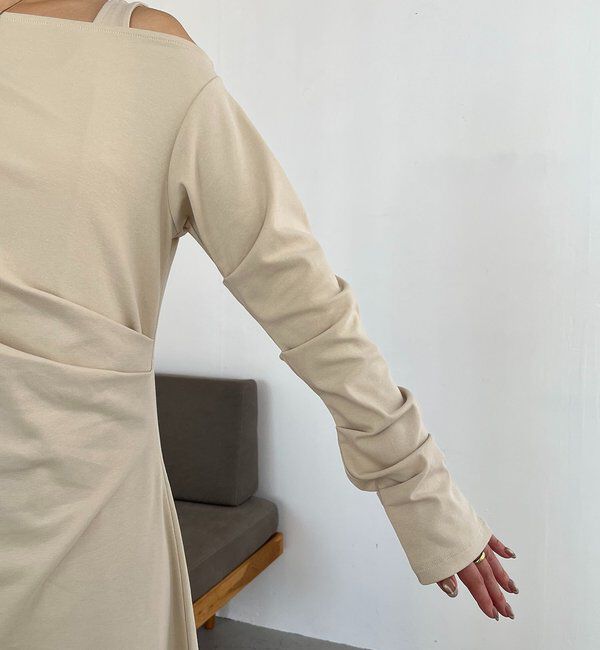  「【低身長サイズあり】タンクSETドレープワンピース」|ワンピース|