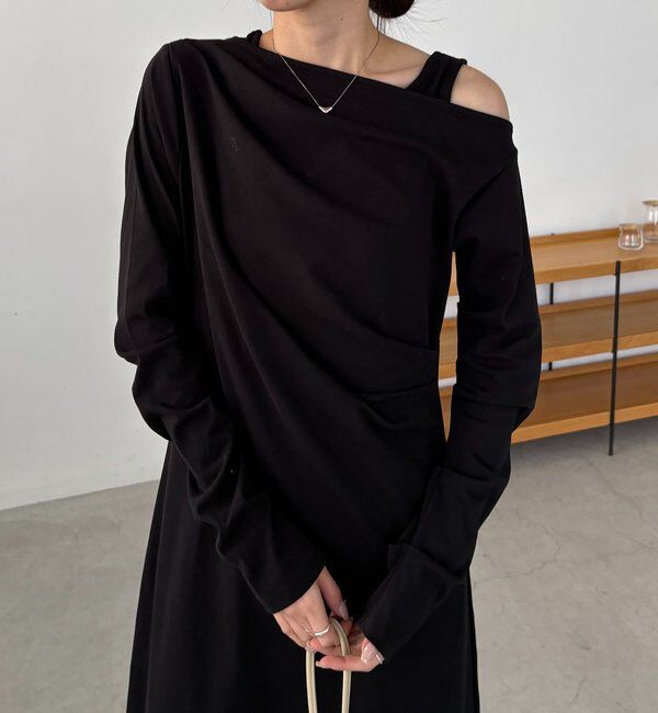  「【低身長サイズあり】タンクSETドレープワンピース」|ワンピース|