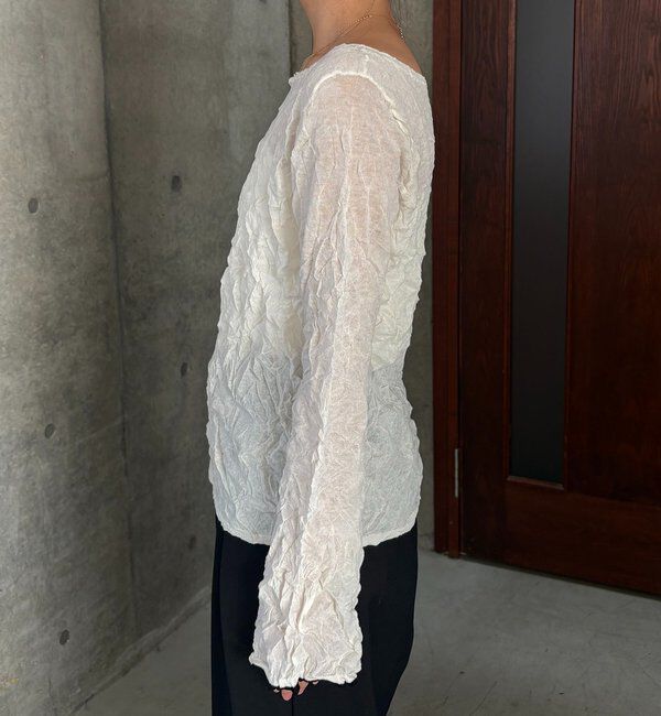  「リンクルボートネックニット」|ニット・セーター|