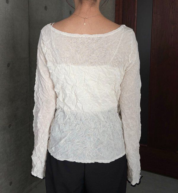  「リンクルボートネックニット」|ニット・セーター|