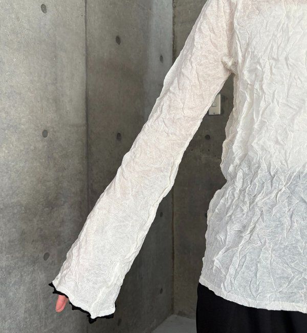  「リンクルボートネックニット」|ニット・セーター|