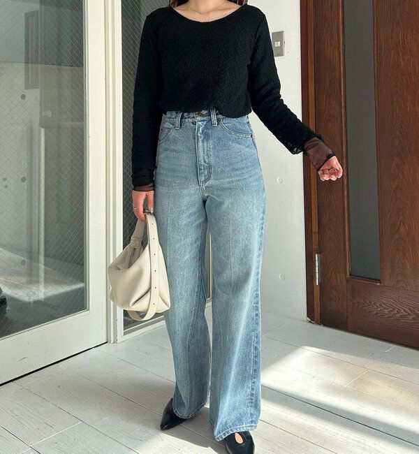  「袖シアーレースT」|Tシャツ・カットソー|