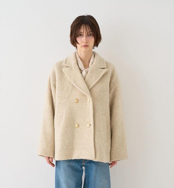 追加4】【一部店舗限定】ラメシャギースライバーPコート/ピーコート