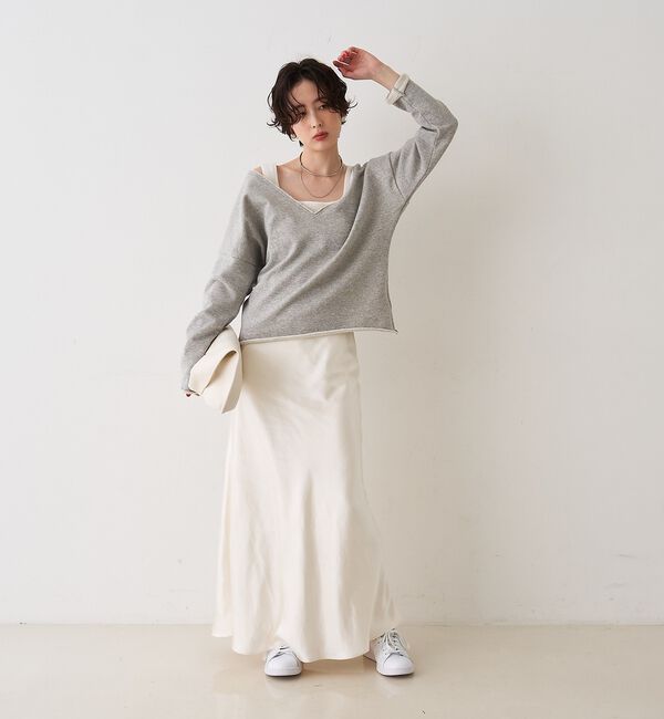 Rouge vif「裏毛Vネックスウェットプルオーバー」|スウェット・ジャージ|