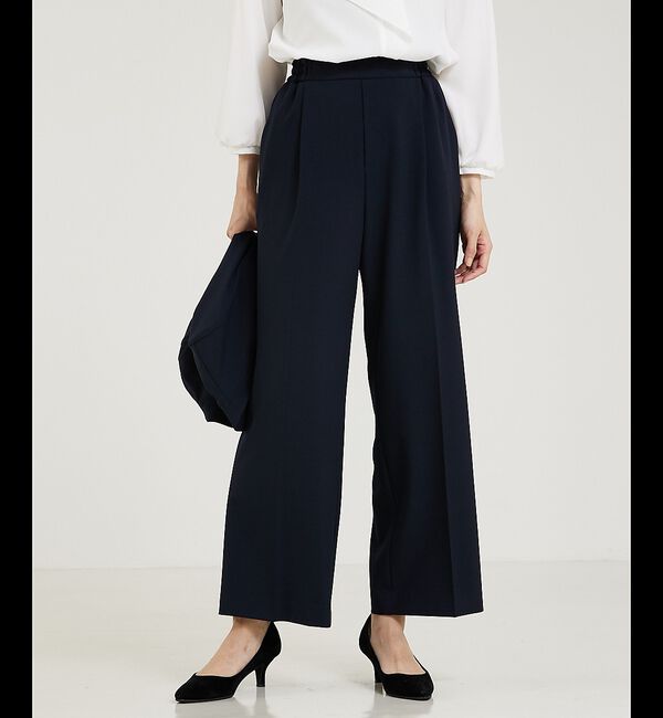 abahouse mavie「【エニデイカセット】タックストレートパンツ」|その他|ダークネイビー