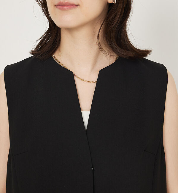 abahouse mavie「【エニデイカセット】タック切り替えジレ/セミオケ/きれいめ/レイヤード/ベスト/」|ベスト・ジレ|