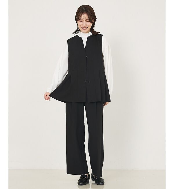 abahouse mavie「【エニデイカセット】タック切り替えジレ/セミオケ/きれいめ/レイヤード/ベスト/」|ベスト・ジレ|