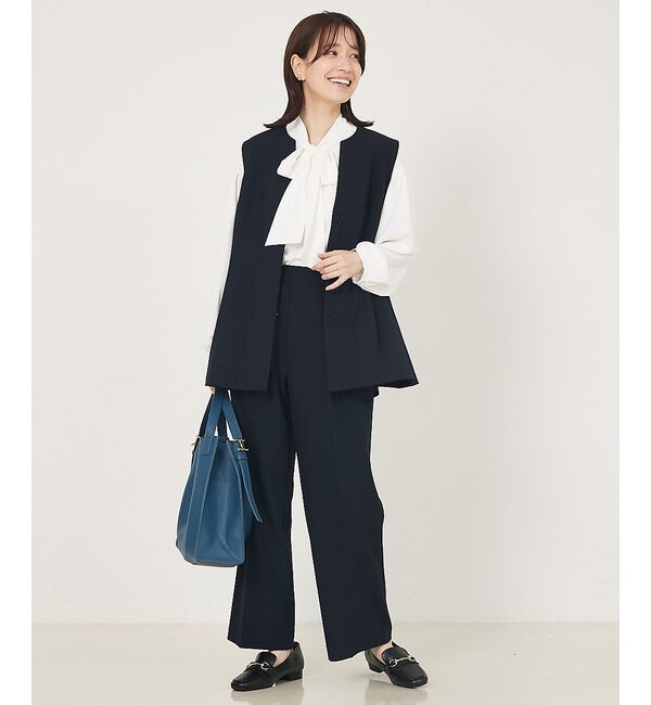 abahouse mavie「【エニデイカセット】タック切り替えジレ/セミオケ/きれいめ/レイヤード/ベスト/」|ベスト・ジレ|