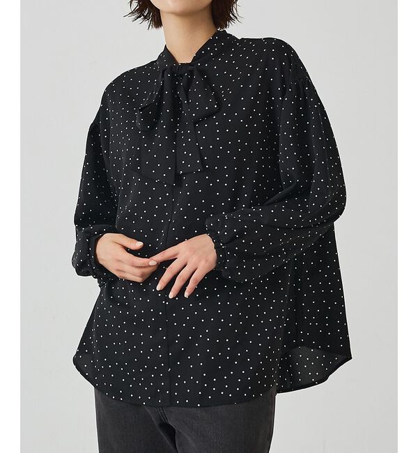 abahouse mavie「ボウタイ2WAYブラウス」|シャツ・ブラウス|ブラック