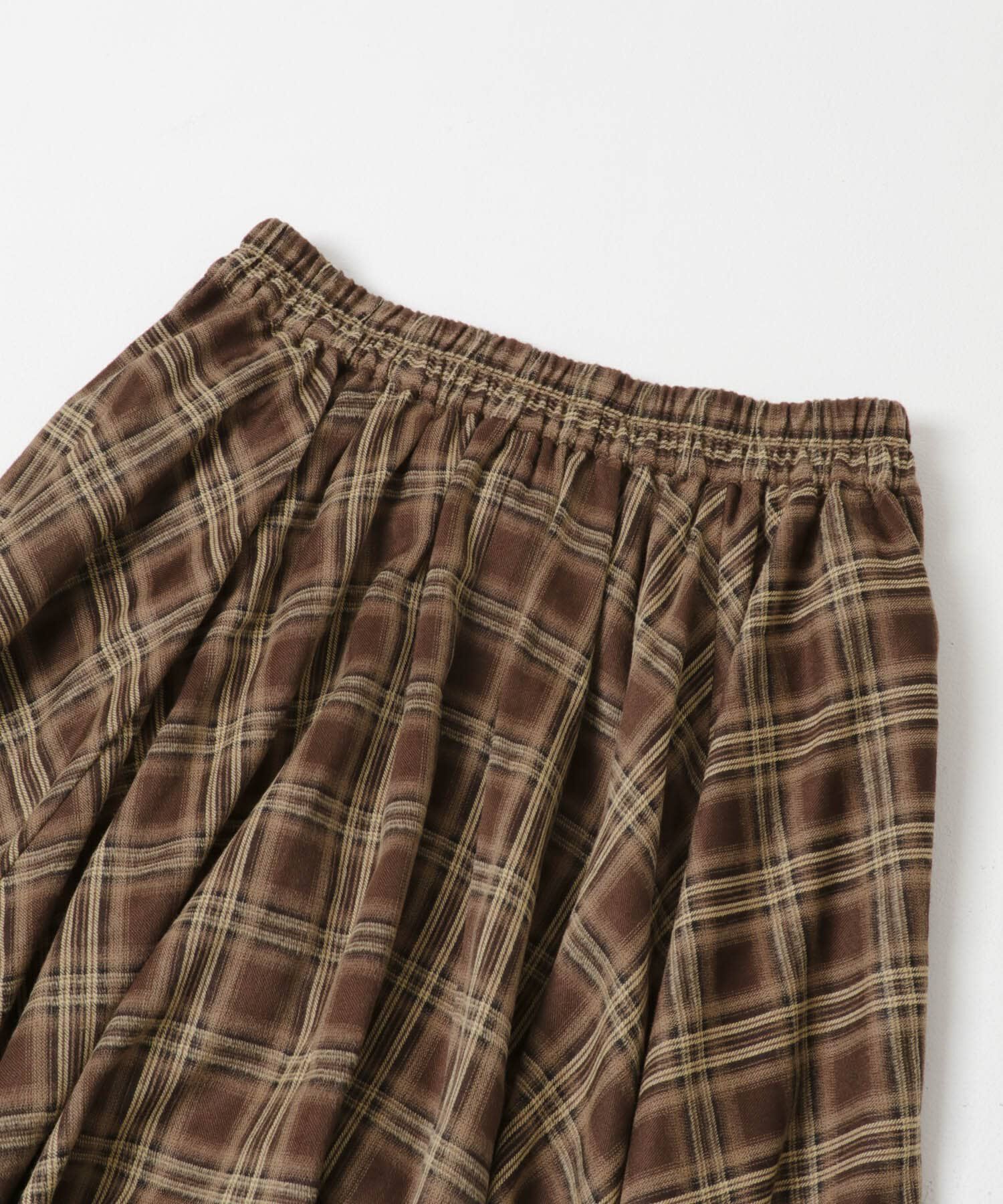  「ノットデザインチェックスカート」|スカート|