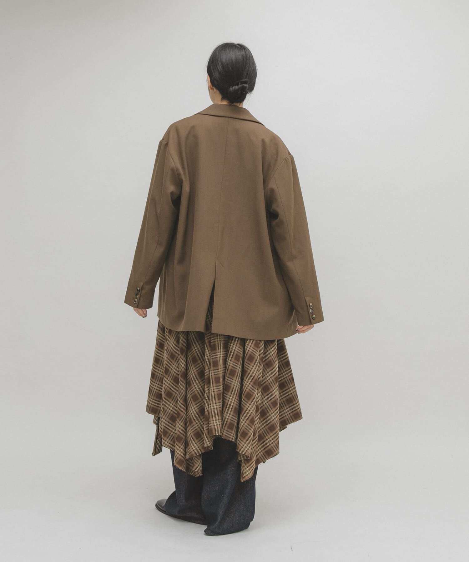  「ノットデザインチェックスカート」|スカート|