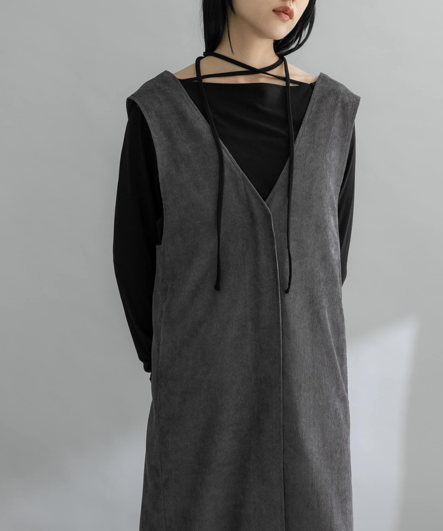  「『WEB限定』コーデュロイクロスジャンパースカート」|ワンピース|