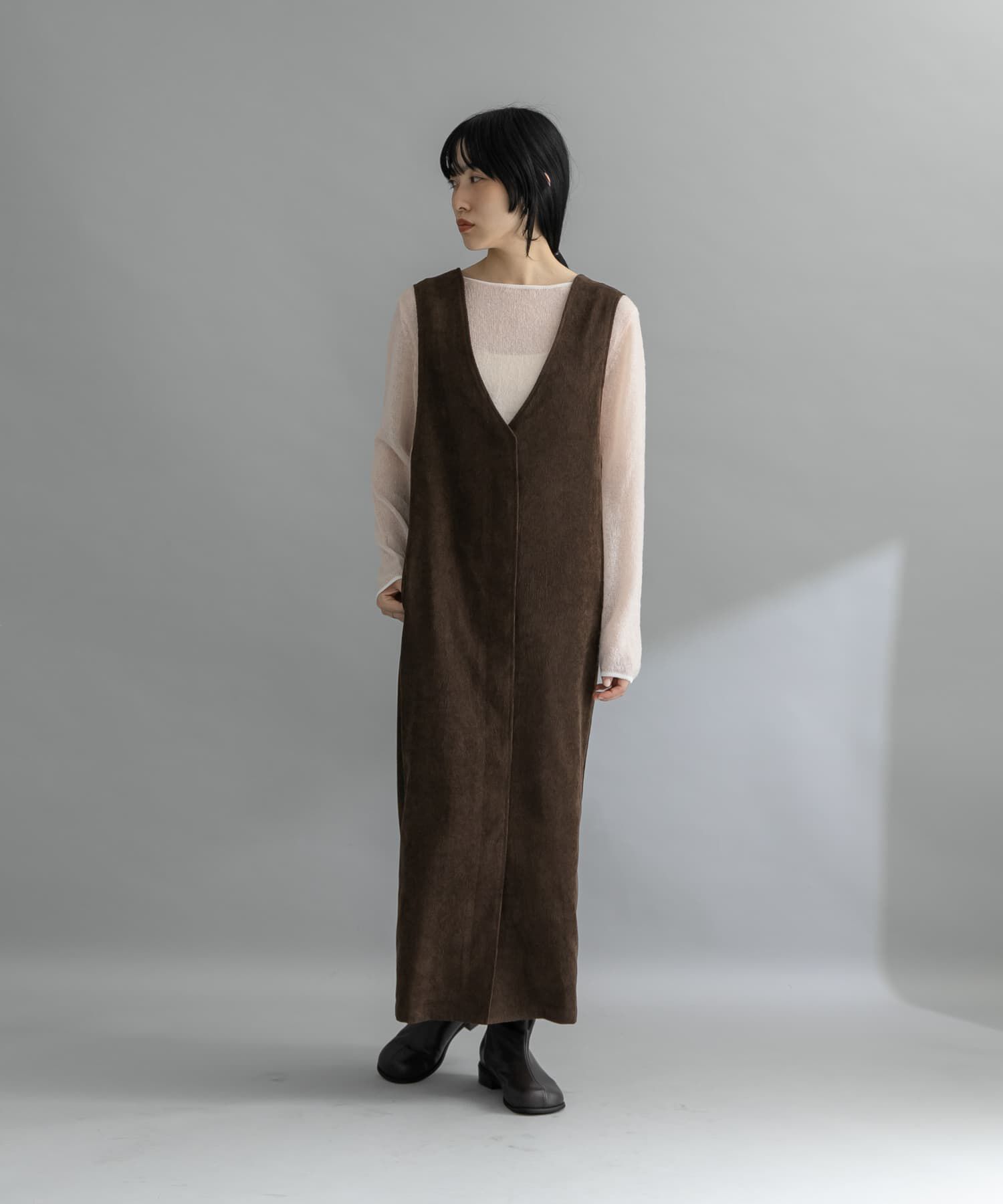  「『WEB限定』コーデュロイクロスジャンパースカート」|ワンピース|