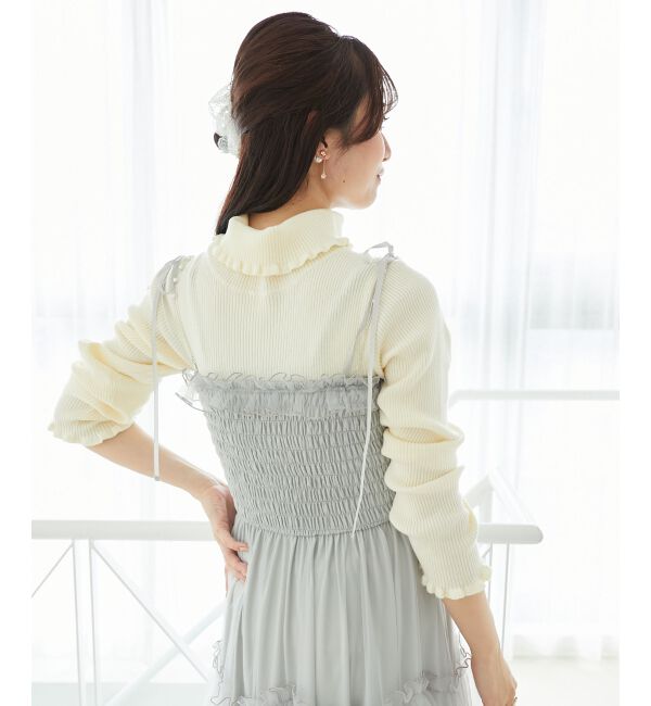  「プチフリルタートルニット」|ニット・セーター|