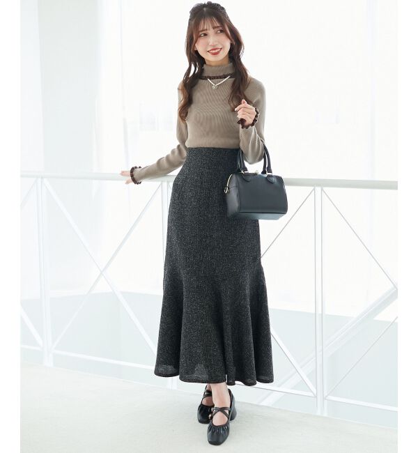  「プチフリルタートルニット」|ニット・セーター|