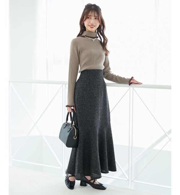  「プチフリルタートルニット」|ニット・セーター|