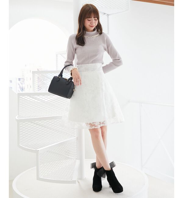  「プチフリルタートルニット」|ニット・セーター|