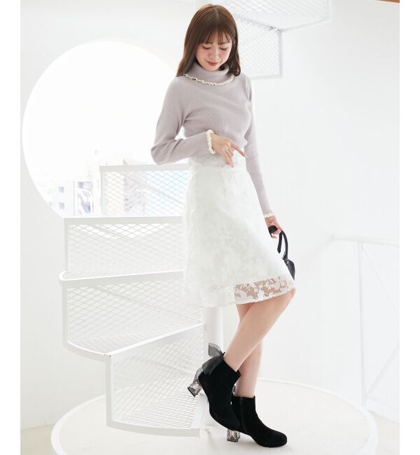  「プチフリルタートルニット」|ニット・セーター|