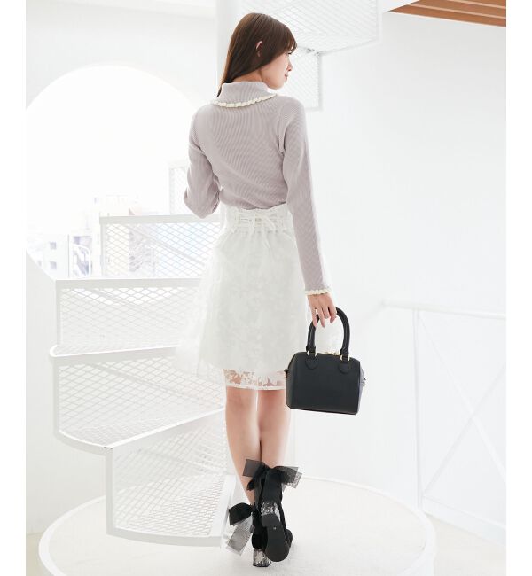  「プチフリルタートルニット」|ニット・セーター|