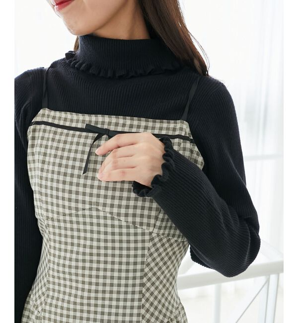  「プチフリルタートルニット」|ニット・セーター|