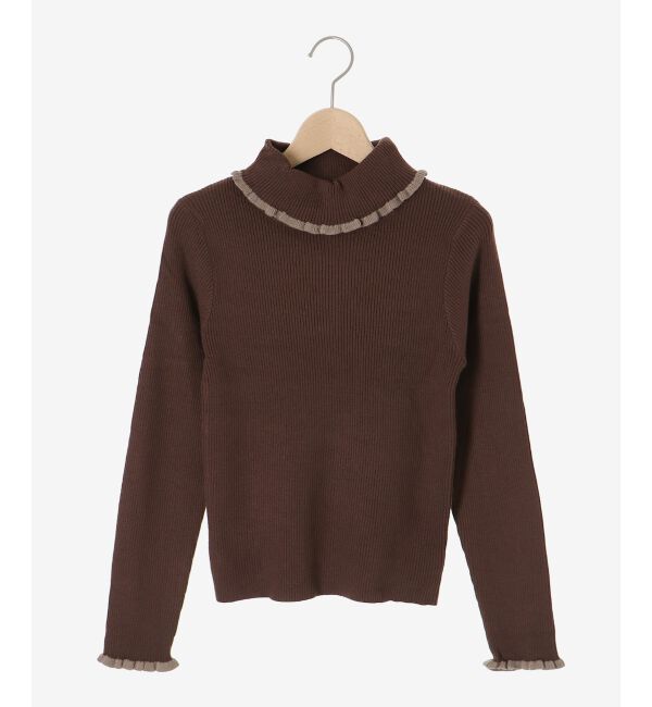  「プチフリルタートルニット」|ニット・セーター|