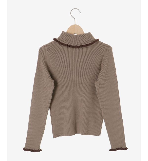  「プチフリルタートルニット」|ニット・セーター|
