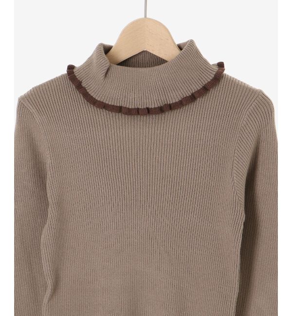  「プチフリルタートルニット」|ニット・セーター|