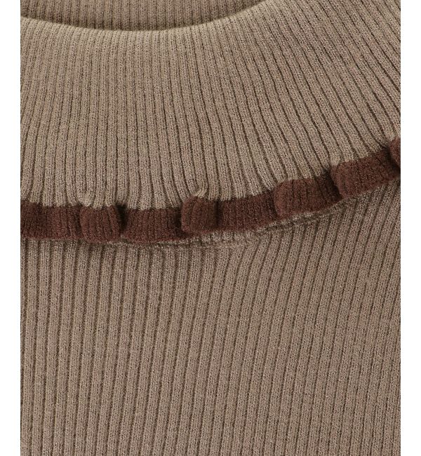  「プチフリルタートルニット」|ニット・セーター|