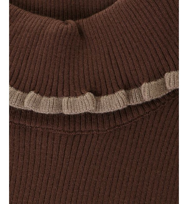  「プチフリルタートルニット」|ニット・セーター|