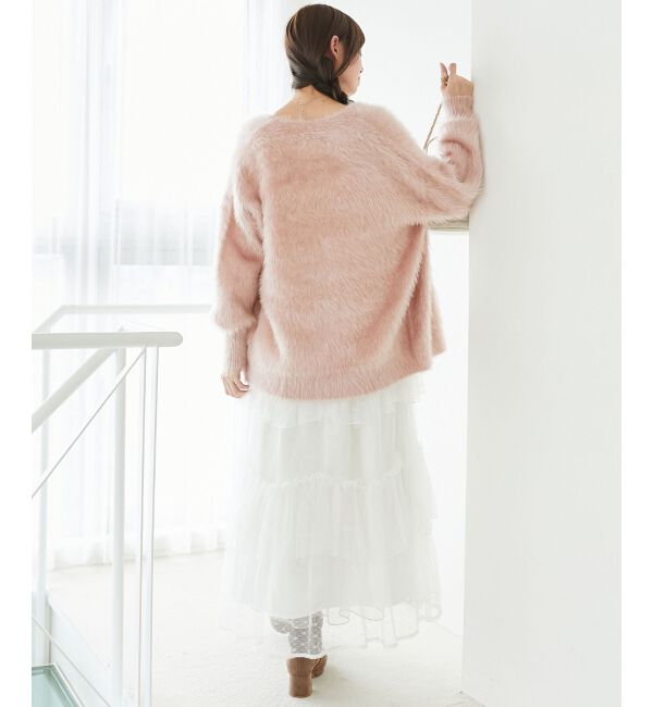  「キラメキシャギーミディカーディガン」|カーディガン|