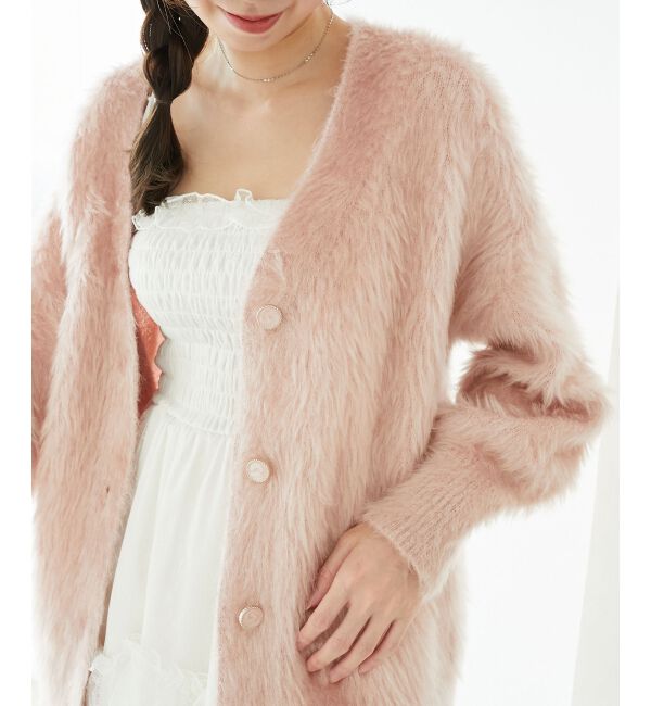  「キラメキシャギーミディカーディガン」|カーディガン|