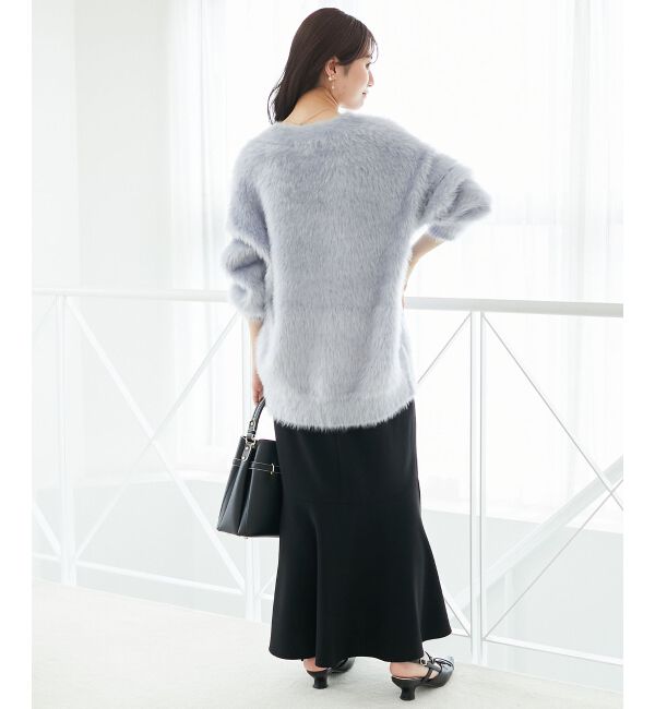  「キラメキシャギーミディカーディガン」|カーディガン|