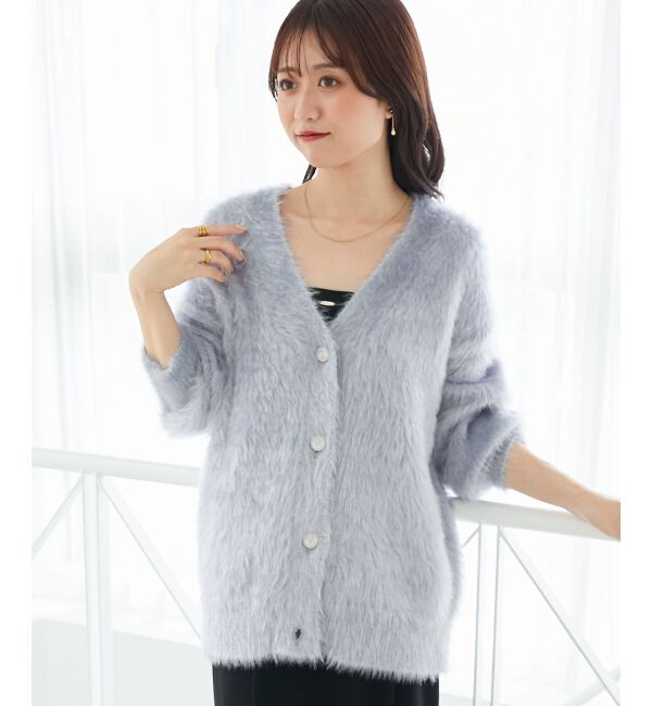  「キラメキシャギーミディカーディガン」|カーディガン|