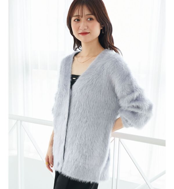  「キラメキシャギーミディカーディガン」|カーディガン|