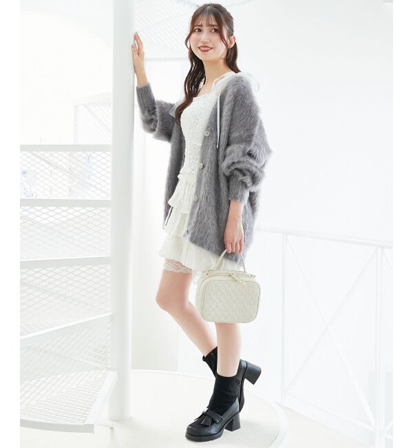  「キラメキシャギーミディカーディガン」|カーディガン|