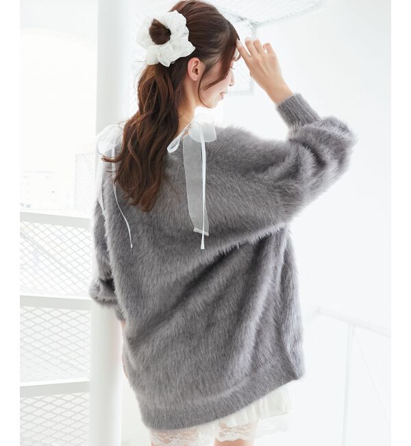  「キラメキシャギーミディカーディガン」|カーディガン|